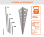 Стеллаж металлический MS STANDART 2200х1000х300 (4 полки)